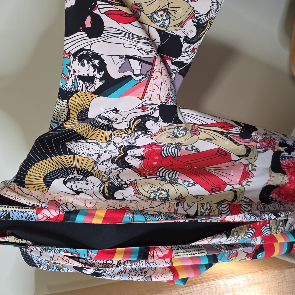 Multicolor Kimono Robe Long - Picture 2 of 3